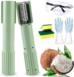 Elektrische Kokosrasp - Handrasp Kokos - Snel Vlees Raspen - Spatvrij Ontwerp - 24.5 cm Hoog - Groen — thumbnail 1