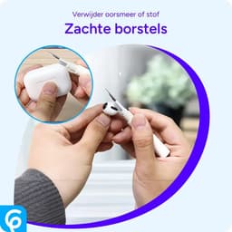 Schoonmaakset Geschikt voor AirPods / AirPods Pro - Cleaning Pen voor Bluetooth Oordopjes en Oplaadcase - Reinigingspen voor Samsung Galaxy Buds, EarBuds en andere bluetooth headsets — thumbnail 3