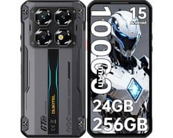 OUKITEL WP60 Rugged Smartphone 5G - 24GB RAM - 256GB ROM - 7,2 inch 120Hz - 10000mAh 33W - 108MP Camera - Dual SIM - Android 15 - NFC GPS - Zwart
