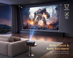 Beamer - Projector - Mini Projector - FHD 1080P - Bluetooth & WIFI – AI Auto Focus – 1000 ANSI Lumen – 30000 Lumen Helderheid – Auto-Focus – 4K Ondersteuning – EU Plug — thumbnail 5