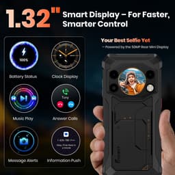 FOSSiBOT F117 Robuuste Smartphone - 24GB RAM - 256GB ROM - 6.75"+1.32" - 10000 mAh - IP68/IP69K Waterdicht Telefoon - Android 15 - GPS NFC - Zwart — thumbnail 5