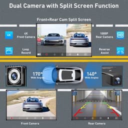 Navigatiesysteem Auto - Dashcam voor auto - GPS Navigatie - Draadloze - 2.5K DVR - Bluetooth Audio - ADAS Systeem - 9" - Achteruitrijcamera - Spraakbesturing - 64TF — thumbnail 4