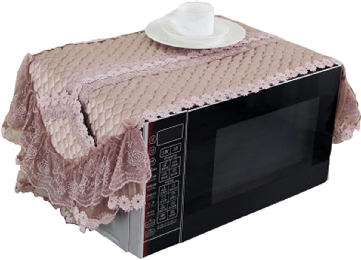 Magnetron Ovenhoes - Keuken Beschermer - Magnetron Schoon Houden - Met Opbergvakken - 33x55x33 cm - Grijs — afbeelding 1