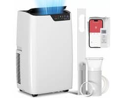 Sogiol - Mobiele Airco - Draagbare Airconditioner - 4-in-1 Koelen ontvochtigen ventilator en slaapstand - Met Wifi - 12000 BTU - voor 18-35 m² - met Afstandsbediening - 52 dB - Wit