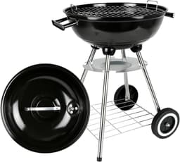 BBQ - Bol - Groot - ø44 x 70 cm - Staal - incl wielen — thumbnail 5