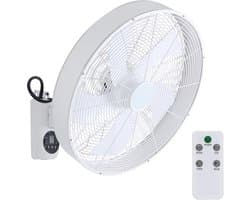 Evolar Wandventilator met Afstandsbediening - 50W - Muurventilator - Automatische Oscillatie - 3 Snelheden - Timer - Wit - EVO-WF50W