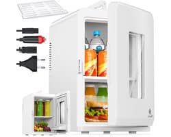 KESSER® Tafelmodel Koelkast 15 Liter AC DC 220-240V en 12V - Mini Koelkast Vrijstaand met Verwarmingsfunctie - Koelbox ideaal voor Auto en camperen -