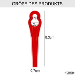 100 stuks vervangende kunststof lemmeten – Voor trimmer, grasmaaier, tuin en gazon — thumbnail 5
