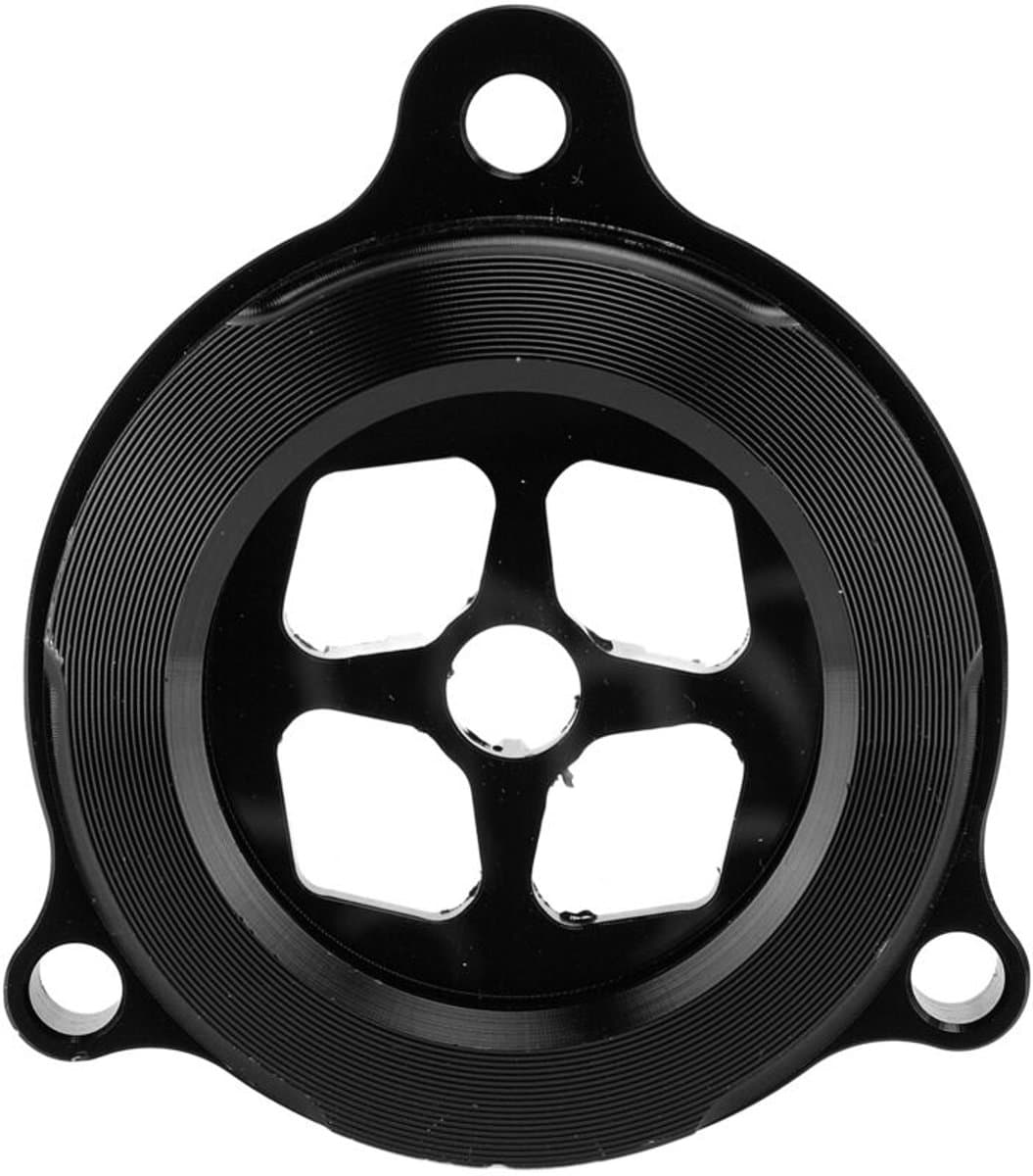 Transparante oliefilterdop van aluminiumlegering, CNC-precisiegefreesde beschermkap, geschikt voor Raptor 700/700R, zwart. — afbeelding 1
