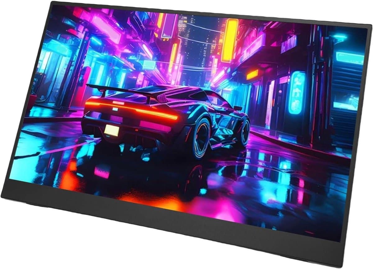 Draagbare Monitor - Externe Display Secundair Scherm - Productiviteit Verhogend - Full HD Anti-reflectie - 156 Inch - Zwart — afbeelding 1