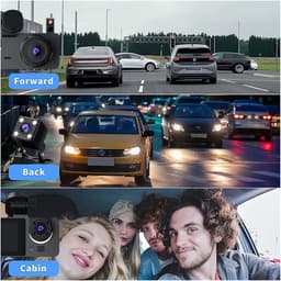Auto DVR Recorder - Dashcam Black Box - Verkeersincidenten Vastleggen - 3 Kanalen Opname - 1080P Resolutie - Zwart — thumbnail 3