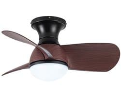 CristalRecord - Plafondventilator Epona Mini Ø 64 cm hout zwart