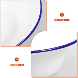 Dailygoods- Soepschalen 2-delig - Emaille - Makkelijk te reinigen - Geschikt voor rijst/pasta/groenten - Duurzaam - Ideaal voor familie/restaurant - Mengkom — thumbnail 4