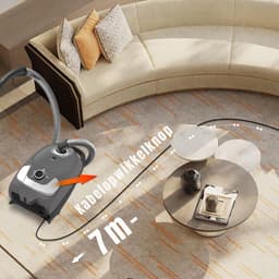 YOR® Karcher - Karcher Stofzuiger - Bouwstofzuiger - Festool Stofzuiger - Bouwstofzuiger Zonder Zak - Grijs - 33cm x 31cm x 53cm — thumbnail 2