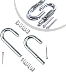 Grasmaaier Onderdelen - Pin en Veer - Gazon Onderhoud - Roestbestendige Constructie - 2 Stuks - Zilver — thumbnail 4
