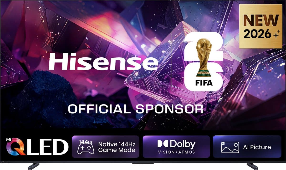Hisense 100E7S PRO SmartTV - 100 inch - 4K Hi-QLED - 2026 - Native 144Hz Game Mode - Hi-QLED Colour - Built-in Subwoofer - AI Picture - AI Smooth Motion - AMD FreeSync Premium - Dolby Vision Atmos — afbeelding 1