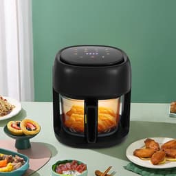 Heteluchtfriteuse - Airfryer - Gezond Koken - 8 Programma's Touchscreen - 33 Liter Capaciteit - Zwart — thumbnail 2