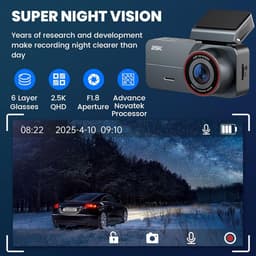 Auto Dashcam 2.5K QHD met 3.4 inch IPS Scherm — thumbnail 2