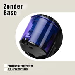 MIRA® Steelstofzuiger met snoer - Steelstofzuiger - Stofzuiger - Zwart/Paars - 112cm x 25cm x 58cm — thumbnail 4