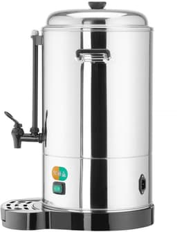 Koffie Percolator - Dubbelwandig Apparaat - Grote Hoeveelheden Koffie - Energiebesparend Tapkraan - 10 Liter Capaciteit - Zilverkleurig — thumbnail 2
