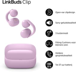 Sony LinkBuds Clip – Draadloze open-ear oordopjes, Kleur: Lavendel — thumbnail 5