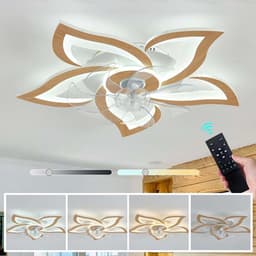 Plafondventilator met Licht en Afstandsbediening Bloemvorm Dimbaar LED Hanglamp Woonkamer — thumbnail 2