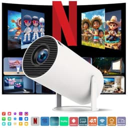 HY300 Pro HD Smart Mini Projector – 720P Native Resolutie met 4K Ondersteuning – Draagbaar met 180° Draaibare Projectie – Draadloze Verbinding — thumbnail 5