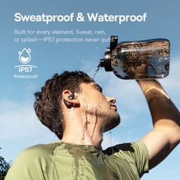 Baseus Open-Ear Draadloze Sport Oordopjes - Eli Sport 2 True Wireless Earbuds - Zweetbestendig - IP57-Waterdicht - Touch Control - Oortjes voor Hardlopen, Sporten, Fietsen - Hi Res - Wit — thumbnail 3