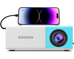 SVN® Mini beamers - Projector - Mini beamer - Wit en Blauw - 19cm x 13cm x 8cm