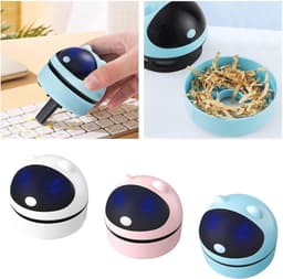 Stofzuiger - Schattig robotontwerp - Tafelmodel stofzuiger - Draadloos en USB-oplaadbaar - Compact en lichtgewicht (Roze) — thumbnail 5