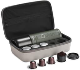 Outin - Draagbare Elektrische Espressomachine met Beschermkoffer | Koffiezet apparaat voor Onderweg | Capsules & Gemalen Koffie | Portable Espresso Machine | Cadeauset | 20 bar | Draagbare Koffiemachine | Reis & Camping Koffiezetapparaat | 12 volt — thumbnail 2