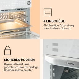 Heteluchtfriteuse XXL - Airfryer Oven - Grote Maaltijden Bereiden - 18 Programma's Dubbel Koken - 30 Liter Capaciteit - Wit — thumbnail 2