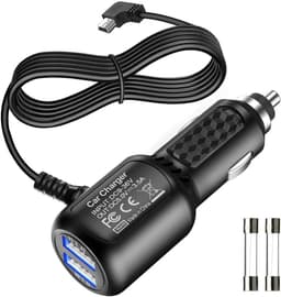 TENZHVXI - Mini Usb-Dashcamkabel - Stroomkabel Voor Dashcam - 5 V / 2,5 A + 5 V / 3,5 A - 1 Stuk - Auto / Vrachtwagen Zwart — thumbnail 1
