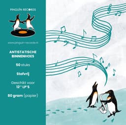 Pinguïn Records LP beschermhoezen - LP hoezen - Antistatische voering binnenhoes - 50 stuks - LP binnenhoezen - Wit - 80 gram - Vinyl hoezen — thumbnail 2