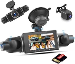 4-Kanal Dashcam Full HD 1080P met 360° Zicht, Nachtzicht en 64GB Geheugen — thumbnail 1