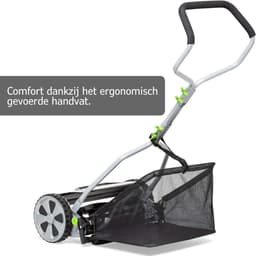 Florixa® Grasmaaier Handmatig – Handmaaier Met 20 liter Opvankzak – Grasmaaiers – Grijs - 53cm x 43cm x 26cm — thumbnail 4