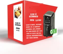Quvo® Airfryer xl - Airfryer xxl - Heteluchtfriteuse - 5 Liter - met keramische antiaanbaklaag - Zwart - 29cm x 23cm x 40cm — thumbnail 4