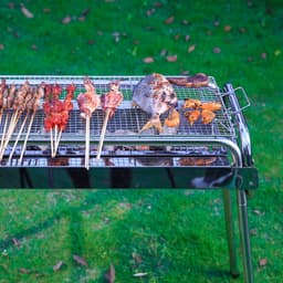 Trendello RVS 430 bbq houtskool - Barbecue houtskool - Houtskoolbarbecues - Verstelbare twee hoogte - Camping barbecues- Barbeque - Grilloppervlak (L x B) 60 x 26 cm — thumbnail 3