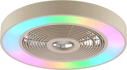 Brilliant Catania - Plafondventilator - LED 40W - CCT - 2700K-6500K - Dimbaar - ICRGB - Nachtlicht - Timer - Afstandsbieding - Beige — thumbnail 1