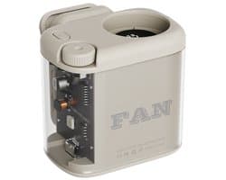 Tailleventilator - Draagbare Ventilator - 100 Snelheden - Digitaal Display - 1800 mAh - Bladloos - Met Transparante Clip - 6-8 Uur - Lichtbruin