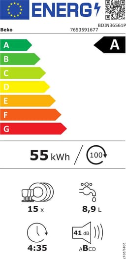 Beko BDIN36561PS | Inbouw vaatwasser | A label | SelfDry — thumbnail 2