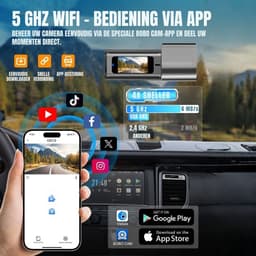 SCH® Dashcam voor Auto Voor en Achter - Dashcam - Zwart - 22cm x 14cm x 6cm — thumbnail 4