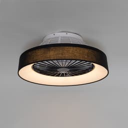 QAZQA emily - LED Plafondventilator met Verlichting | Lamp en Afstandsbediening - 1 lichts - Ø 47 cm - Zwart - Woonkamer | Slaapkamer | Keuken — thumbnail 4