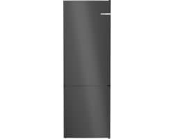 Bosch KGN492XCF - Serie 4 - Vrijstaande koel-vriescombinatie - Zwart - Extra breed - No Frost - nooit meer ontdooien - VitaFresh XXL 0°C: houd etenswaren langer vers met extra ruime vershoudlades- Energielabel C - Zeer stil
