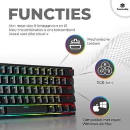 Gaming keyboard 60 % - Mechanisch gaming toetsenbord 60 procent - Toetsenbord gaming - QWERTY — thumbnail 4