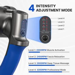 Massage Pistool - Verstelbare Arm - Diepe Weefsels - Ergonomisch Handvat - Draagbaar - Atleten - Pijnlijke Spieren Massage gun — thumbnail 3