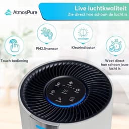 Luchtreiniger Wit HEPA 13 + Koolstoffilter - 24 Watt Vermogen - 98 m² Oppervlakte - Elektrisch - Voor Huisstof, Pollen En Geuren — thumbnail 5