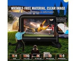 Beamer Scherm - Projector Scherm - Projector Screen - Projector Scherm voor Beamer - Projector Doek - Home Cinema Thuisbioscoop - Draagbare Beamer - Outdoor Projectie - 16ft