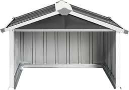 Schuur voor grasmaaiers, garage voor robots, grasmaaiers, afdekking voor robotmaaier, verzinkt staal, antraciet, 92 x 97 x 63 cm — thumbnail 4