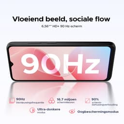 DOOGEE Note 60 - 4G Dual SIM Smartphone - Android 16 -32 GB RAM + 128 GB ROM / 2 TB TF - UNISOC T7225 - 6150 mAh - 8,5 mm ultraslank - 6,56 inch HD+ - 13 MP + 5 MP- NFC - Vingerafdruk - Gezichtsherkenning -Zwart — thumbnail 2